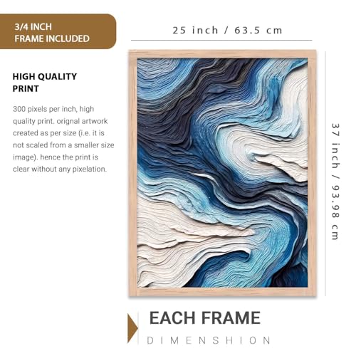 Image of kotart Abstract WALL Framed Painting | Big Aesthetic WALL Framed Paintings for Living Room Bedroom Wall Decor (25x37 inch)