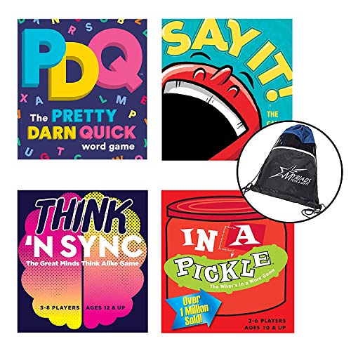 Port-A-Party Portable Party Games Set: In A Pickle, Say It, PDQ, Think 'N Sync Games with Myriads Dr - //coolthings.us