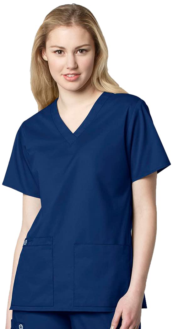 WonderWink Plus Size Women's V-Neck Top for Casual Wear with Comfortable Fit and flattering Design, Available in Various