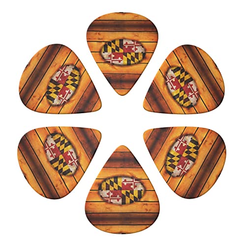 Maryland Flag Lot de 6 médiators pour guitare acoustique, guitare électrique, basse, ukulélé – fins, moyens et épais - Les Beatles, Paul McCartney, John Lennon, RIngo Starr, George Harrison Maryland Flag Lot de 6 médiators pour guitare acoustique, guitare électrique, basse, ukulélé - fins, moyens et épais – Image 5