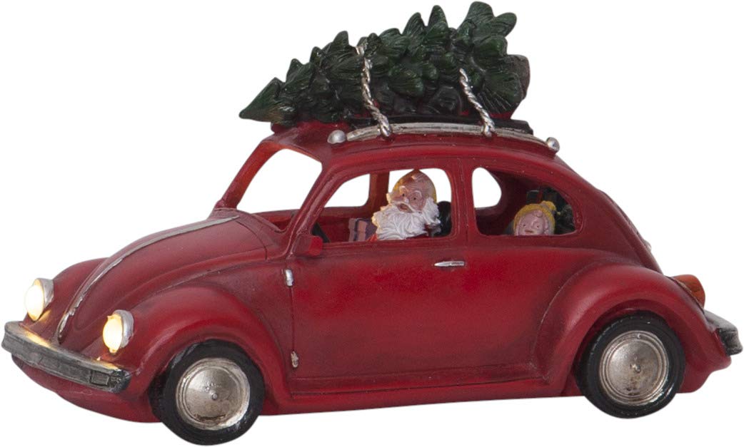 Best Season Merryville Figura de Navidad LED, Rojo, ca. 25,5 x 15 cm