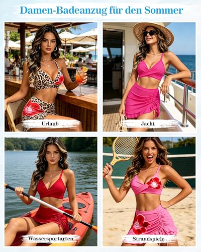 Bikini 3 pièces chic torsadé devant et coupe haute HORISUN - 5