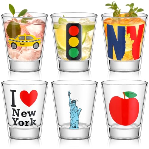Roshtia 6 Pcs I Love New York Shot Glass 1.7 oz New York Souvenir...
