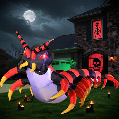 Aufblasbarer Halloween-Tausendfüßler mit LEDs, 2,4 m – Produktansicht 1