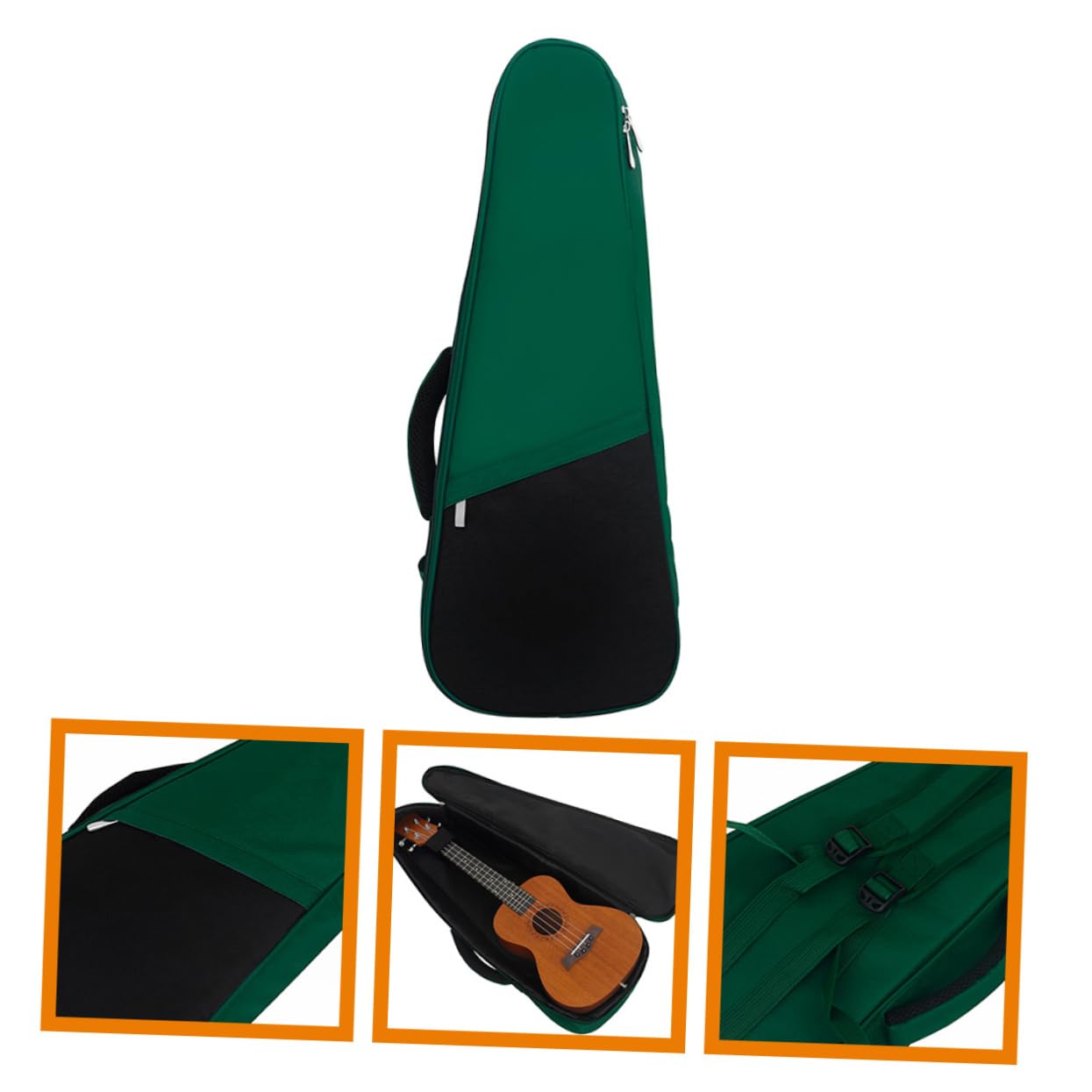 ibasenice Étui à Ukulélé en Tissu Oxford Vert 26/27 Pouces Léger Mousse Epe pour Voyage et Extérieur