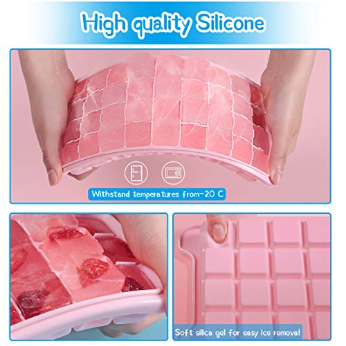 Zaloife 3 stuks ijsblokjesvorm silicone, 36-vaks ijsblokjeshouder voor invriezen, 108 ijsblokjes voor koelkast… - Afbeelding 6