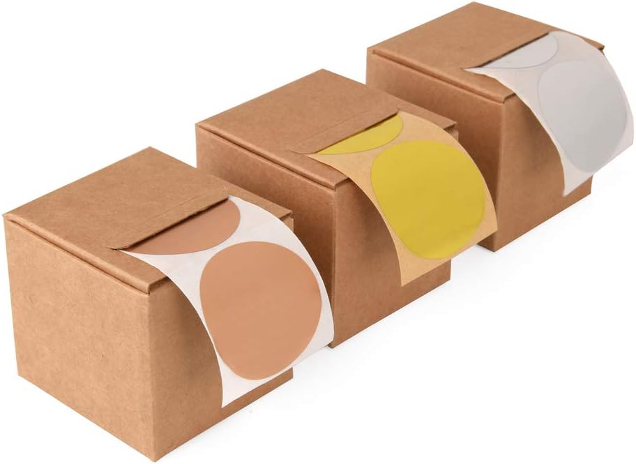 Milaosk Goldene Siegelaufkleber - 1000 Stück Runde Etiketten 25mm