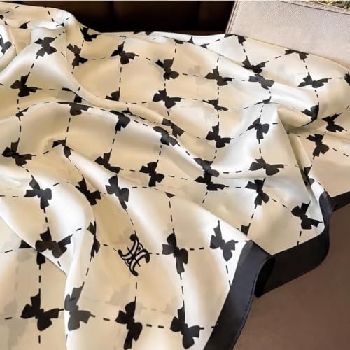 Image of MALINA Women's Polyester Silk Satin Stole Scarf - Soft Lightweight Fashion Wrap, Elegant Floral & Gradient Design, summer stole,Scarf For Women,Premium Stole,Large Size 180x90 cm'