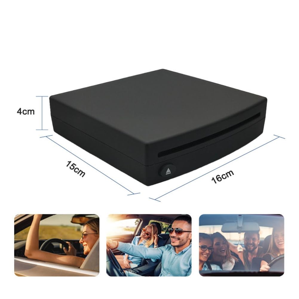 Lettore CD Universale per Auto e Camion, Esterno Tramite Porta USB, Versione Aggiornata con Adattatore Audio