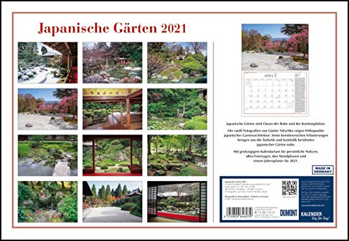 Japanische Gärten 2021 ‒ Broschürenkalender ‒ mit informativen Texten ‒ mit Jahresplaner ‒ Format 42 x 29 cm