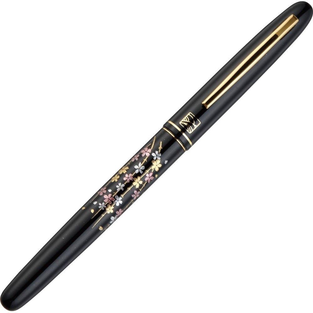 Kuretake DU180-215 Brush Pen, Fountain Brush, Makie Monogatari, Cherry Blossom, Black, Black Axis