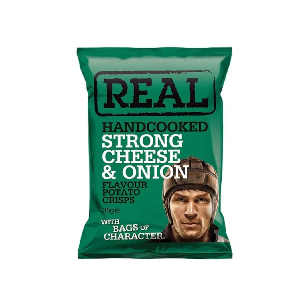 Handcooked Potato Crisps Strong Cheese & Onion, 35gm (Pack Of 1)