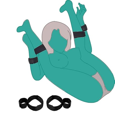 Arm and Leg Restraints Sex Bed Bondage Restraints Kit Rope Cuffs Thigh Restraints Sex Ties for Ankles and Wrists Bar Sexy Fluffy Fuzzy Handcuffs Hand Cuff Set for Adults Bedroom Couples Sweater