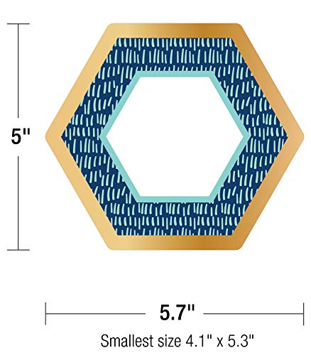 Image of Carson Dellosa - One World, Hexagons with Gold Foil Colorful Cut-Outs, Classroom Decor, 36 Pieces
