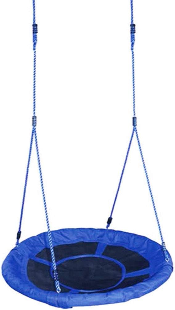 Swings Children's Oxford Cloth Round Outdoor Cradle Toy Hanging Indoor Hanging Chair Best Gift 3 Years Old Or Above Load Bearing 100kg Games (Color : Blue, Size : 100100180cm)