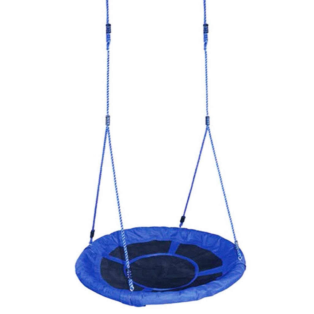 Swings Children's Oxford Cloth Round Outdoor Cradle Toy Hanging Indoor Hanging Chair Best Gift 3 Years Old Or Above Load Bearing 100kg Games (Color : Blue, Size : 100100180cm)