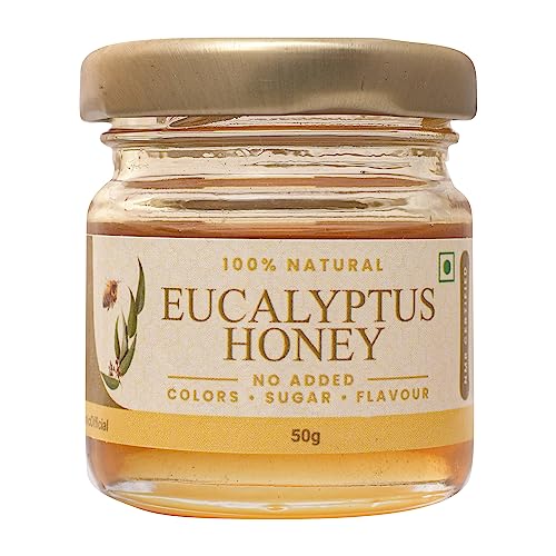 Image of Shiva Organic Raw Eucalyptus Honey 50g | 100% Pure NMR Tested | Raw and Unprocessed