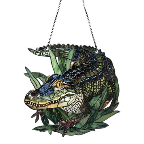 Image of Alligator Acrylic Ornament Gift for Gator Lover Christmas Hanging Decor