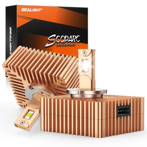 Image of SEALIGHT D5S HID Bulbs, 45000LM Bright Output 6500K Cool White, 3-Min Plug and Play, IP68 Waterproof, Pack of 2