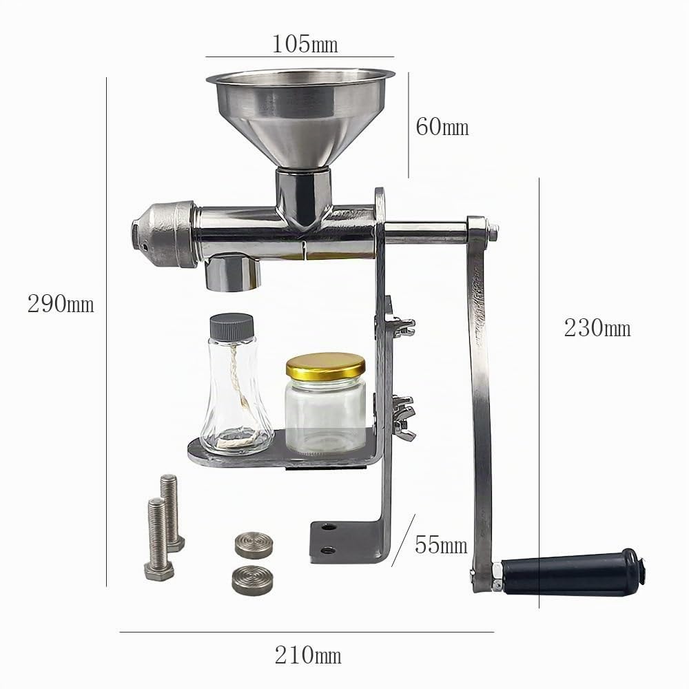 Prensa De Aceite Manual De Acero Inoxidable para El Hogar, Herramienta De Extracción De Aceite Casera, para Semillas De Cacahuete.