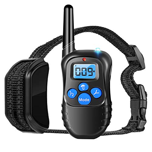 Runpettee Dog Training Collar Rechargeable Rainproof 330 yd Remote Dog Training Shock Collar