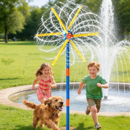 Jouet pulvérisateur d'eau rotatif pour les après-midis des enfants et chiens