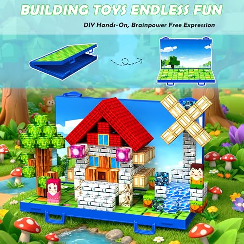 Image of 120PCS Magnetic Blocks, Forset Magnetic Building Blocks Tiles for Kids 3+
