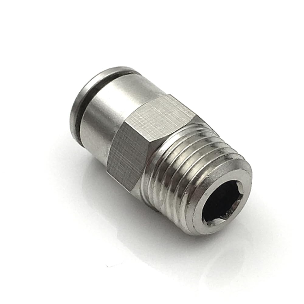 Industrielle BSPT-Schnellkupplungen – 5 Stück pneumatische Messingverschraubungen for 4–12 mm Schläuche und 1/8 bis 1/2 Gewinde(Pc10-04)