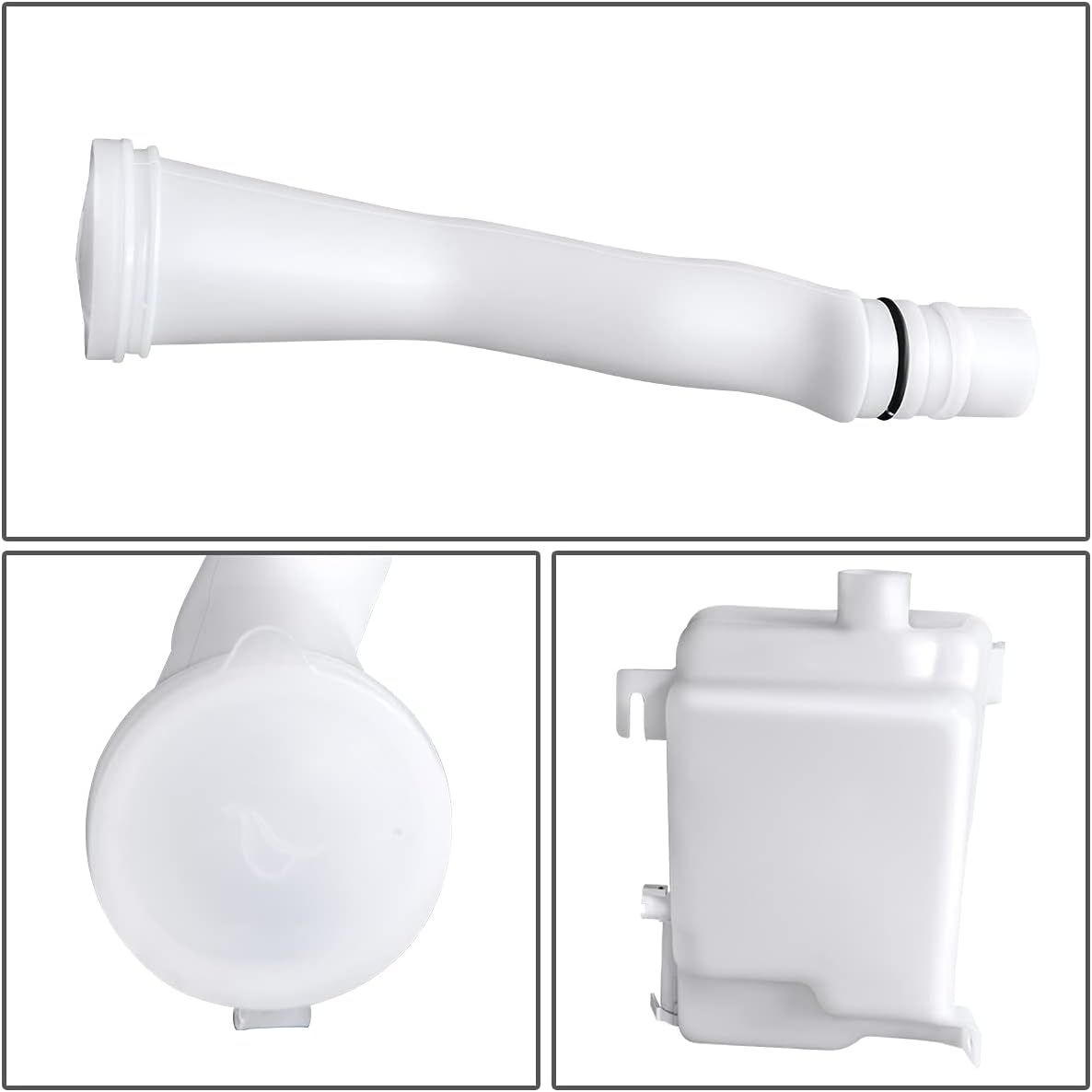 Auto Dynasty NI1288118 Factory Style Car Windshield Washer Reservoir Tank - Reservoir Cap | Filler Tube - Compatible with Infiniti I30 Maxima 95-01, White