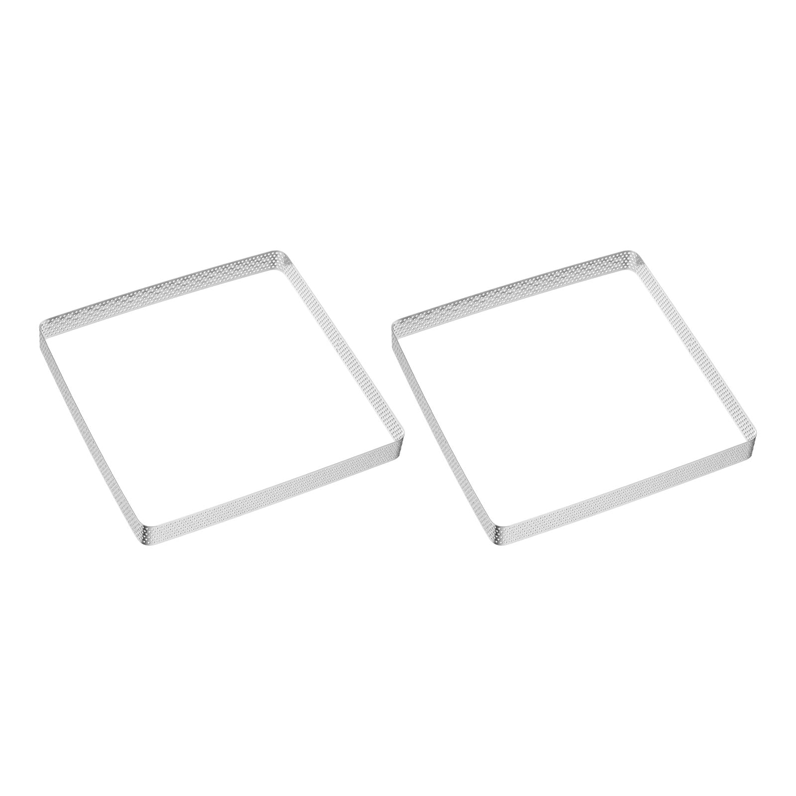 Aros para tartas cuadrados de 7.1 pulgadas, ideales para hornear postres y mousses