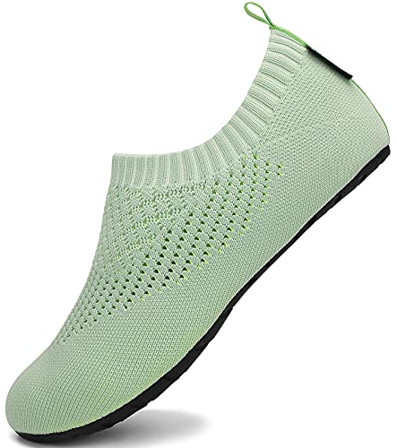 SAGUARO Herren Badeschuhe Damen Strandschuhe rutschfest Schwimmschuhe Männer Atmungsaktiv Neoprenschuhe Frauen Aqua Wassersport Sommer Grün 40/41 EU