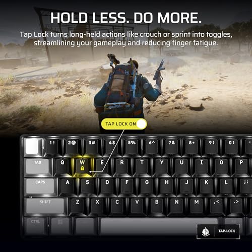Image of Corsair Clipper PRO MINI 60 Hall Effect Gaming Keyboard - US QWERTY - Black | SOCD, Rapid Trigger, 8000Hz, Adjustable Actuation, IP57 Water & Dust, PBT Double Shot, Wired, RGB, FPS, for Windows PC & Mac