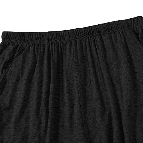 Mofiz Mens Pajama Pants Sleepwear Cozy Cold Winter Lounge Wear 100% Modal Ultra-Soft Sleep Pants With Pockets, Black, Size L #TOP2