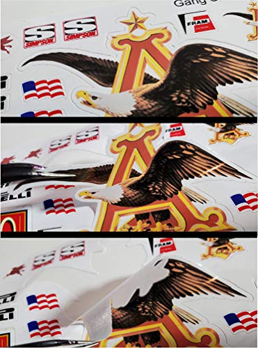 Racing Sponsor Sticker Gang Sheet 15-1/10 Scale White Vinyl R/C Model Decal Sticker Sheet Radio Control Lexan Body - Decorate Your R/C Cars, Boats, Trucks Along With Any Other Scale Model Kit. #TOP6