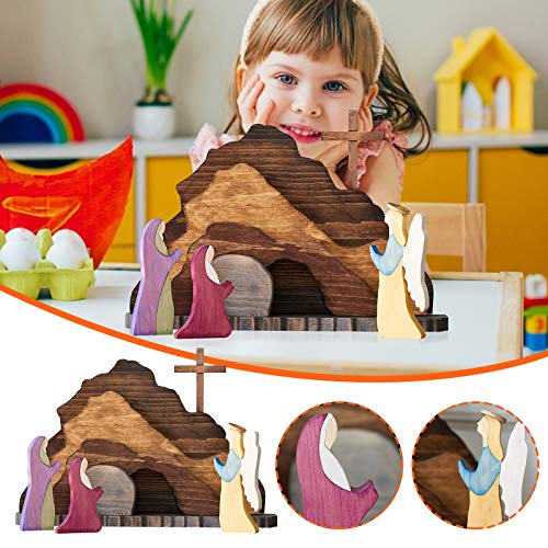 image for Celendi Easter Resurrection Clever Creations Scene Wooden Nativity Set