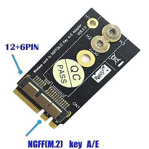 Hobbypower Bcm94360Cs2/Bcm943224Pciebt2 Card To Ngff(M.2) Key A/E Adapter For Mac Os #TOP2