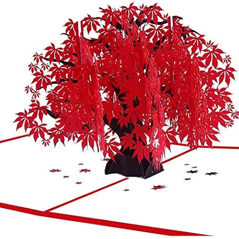 Meiyaa 3D Blossom Pop Up Tree Cards Valentines Day Card Anniversary Card Best Gift for for Merry Christmas/Birthday/Valentines Day (C) Cover