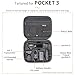 Gaekol Osmo Pocket 3 Carrying Case, Portable PU Leather Shoulder Bag Travel Case for DJI Osmo Pocket 3 Creator Combo Accessories
