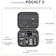 RIGINADO Osmo Pocket 3 Tasche, Tragbarer Aufbewahrungs Koffer aus PU, Carrying Case kompakte Reiseschutz Tasche für DJI Osmo Pocket 3 Creator Combo Zubehör