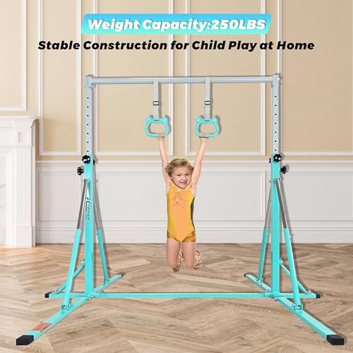 Fc Funcheer Foldable Gymnastics Bar,5Ft Horizontal Bar,Adjustable Kids Training Bar For Kids Ages 3-15,Kids Gymnastics Bar,Triangle Stable Structure-Gym Equipment For Home thumb #5