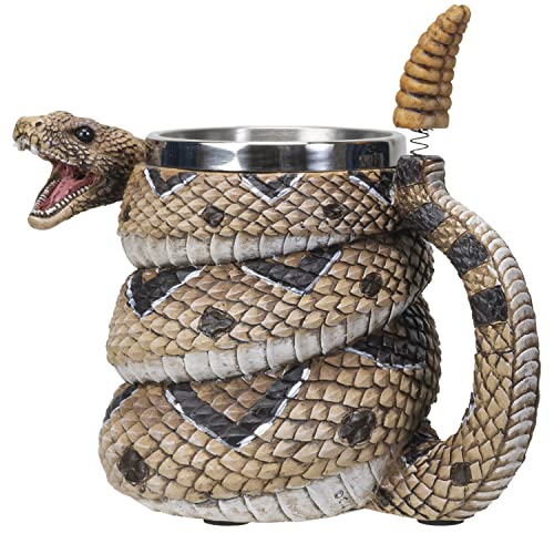 Image of SUMMIT COLLECTION Rattlesnake Coffee Mug Cup 16 fl oz Diamondback Rattler Beer Tankard