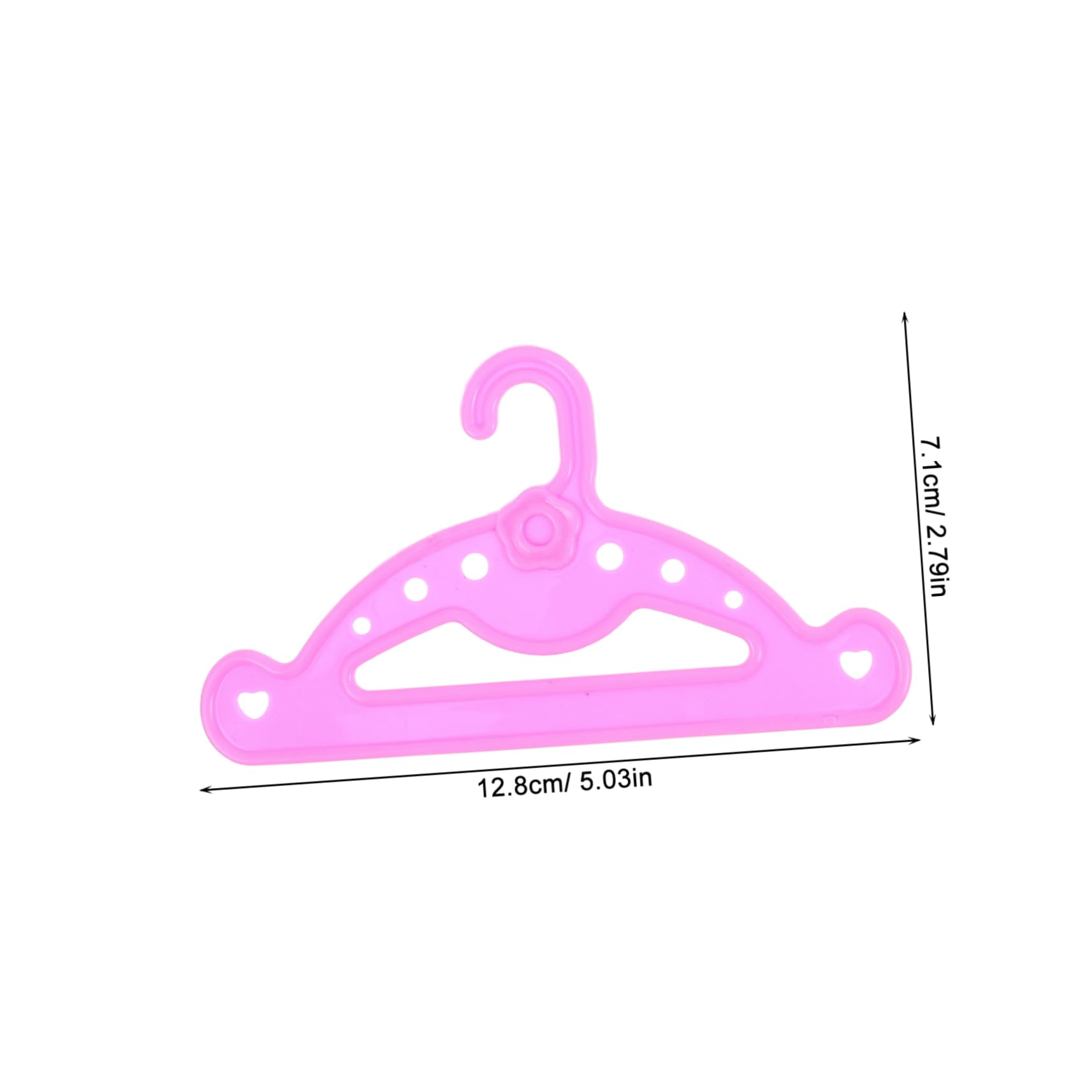 KICHOUSE Mini Doll Accessories 16pcs Doll Clothing Storage Hangers Sturdy Plastic Coat Hangers Doll Closet Hanger