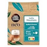 NEO Latte Macchiato par NESCAFÉ® Dolce Gusto® - 30 Dosettes de café et 30 sachets de lait (5 boîtes de 6 dosettes et 6 sachets) - Compatibles uniquement avec les machines à café NESCAFÉ Dolce Gusto NE