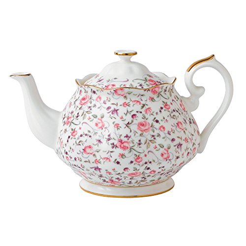 Royal Albert Rose Confetti 3-Piece Set (Teapot, Sugar & Creamer) #TOP1