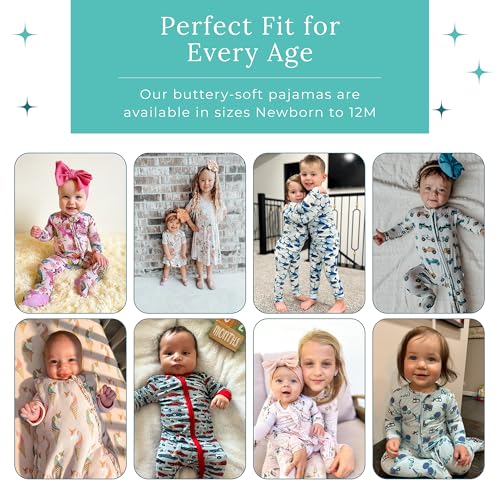 Image of Posh Peanut Baby Rompers Pajamas - Newborn Sleepers Boy Clothes - Kids One Piece PJ - Soft Viscose from Bamboo
