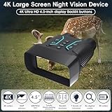 QQJIN Night Vision Goggles for Adults, 4K UHD Video & 36MP Image Night Vision Binoculars with 32GB TF Card, 8X Digital Zoom, 1312 FT Full Dark for Camping, Bird Watching, Hunting,A - Image 2
