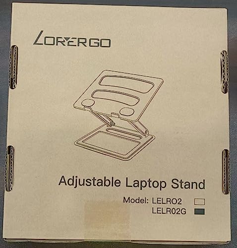 LORYERGO 11-17.3 Soporte Portatil Mesa Plegable Ventilado Soporte Ordenador Portátil Height Ajustable Elevador Portatil Laptop Stand Compatible (Gris)