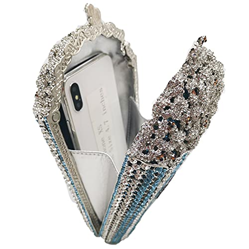 Image of DJBM Luxury Women Popcorn Rhinestone Evening Bag Funny Crystal Handbag Novelty Diamond Clutch Purse for Evening Party Prom