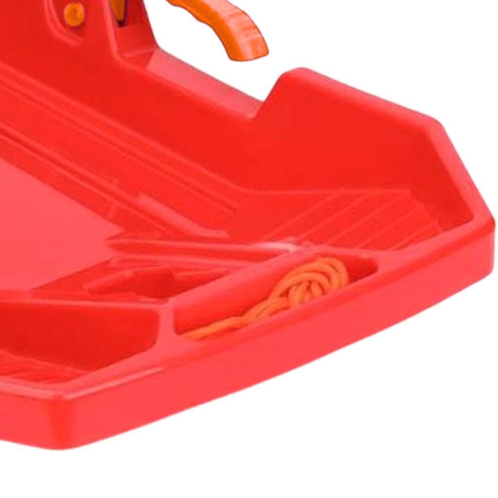 TISHITA Luge pour Enfant Sled de Descente Toboggan avec Freins Corde de Traction en PP Résistant Adapté à L'Utilisation par Les Enfants pour Le Jeu d'hiver Le
