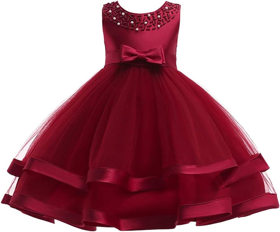 COMISARA6M-9T Kids Pageant Flower Girl Dress Little Girls Party Wedding Formal Dresses